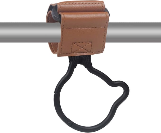 Kinderwagen Haken - Dier Hanger - Spullen Dragen - Stevige Zinklegering - 20 x 14 cm - Bruin