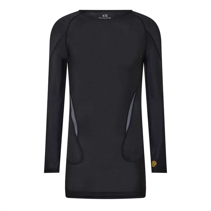 Skins Heren G400 Plain Performance-shirt met lange mouwen (ZWART/GEEL)