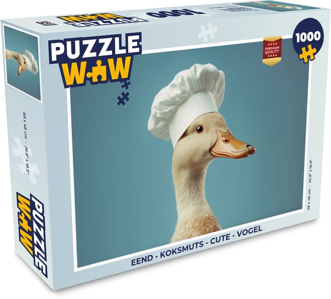 Puzzel Eend - Koksmuts - Cute - Vogel - Legpuzzel - Puzzel 1000 stukjes volwassenen