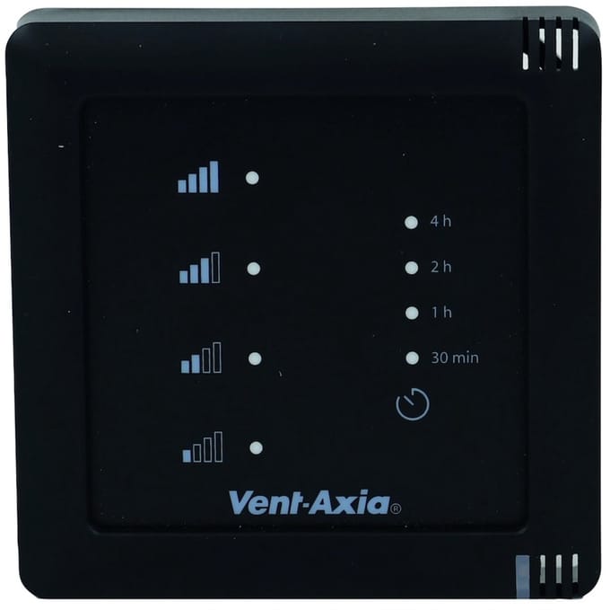 Vent-Axia MultihomeÂ draadloze 4-standenschakelaar met batterij - zwart - SSU-BZ