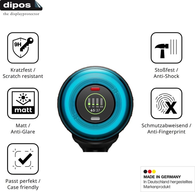 dipos – 2x Matte Pantserfolie geschikt voor Dyson V16 | 9H Screenprotector