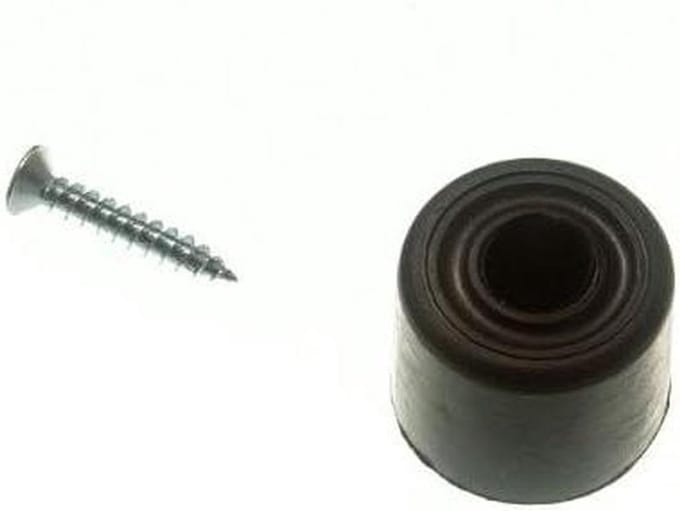Ronde Deurstoppers - Buffer Houders - Deuren Beschermen - Rubberen Demping - 28 MM - Zwart