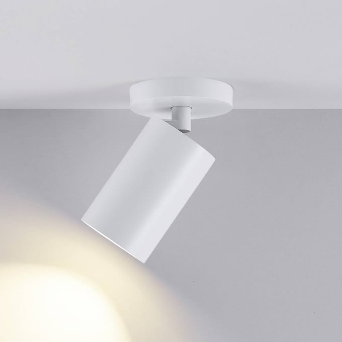 Deko-Light CAN TILT plafondspot, wit, Ø 8 cm, 1-lamp, metaal, GU10