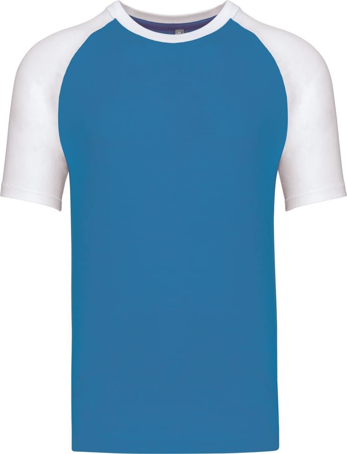 Kariban Baseball - Tweekleurig t-shirt K330 - Aqua Blue / White - M