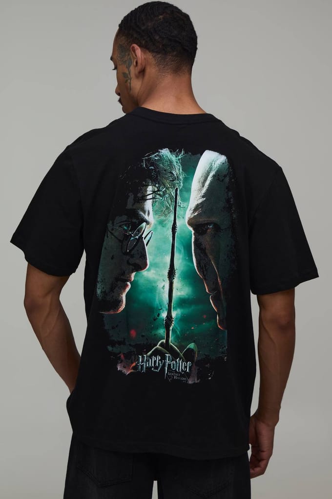 Oversized T-shirt Met Harry Potter Licentieprint | Black | Size Medium