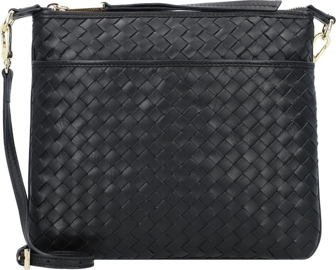 abro Piuma Schoudertas Leer 26 cm - Dames - black-gold