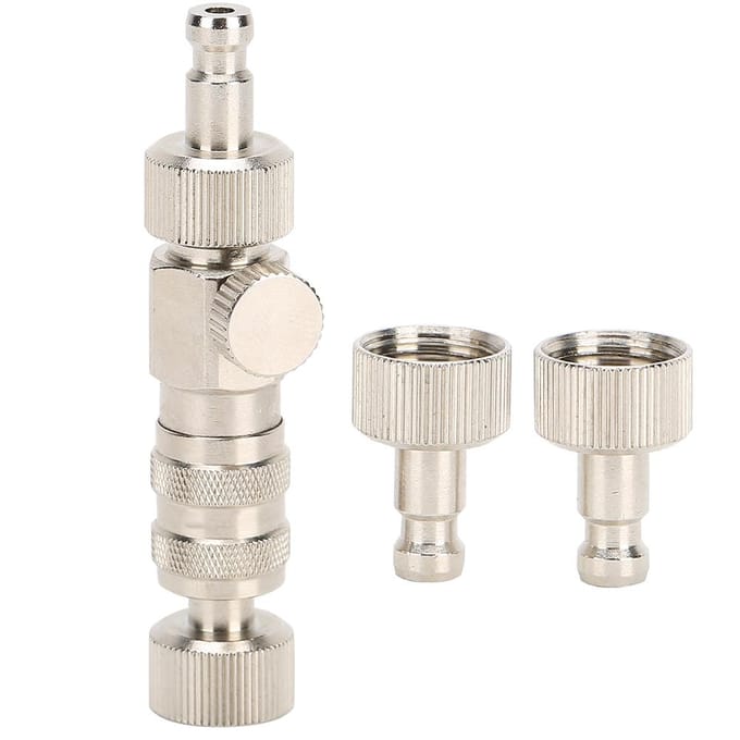 3 stuks Airbrush Connector Snelkoppeling met Luchtstroomregeling Luchtcompressor Fitting