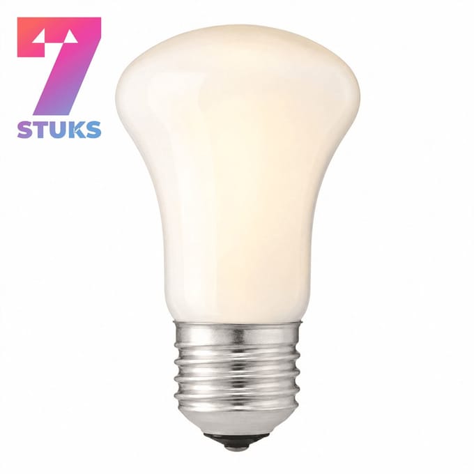7x Reflector Gloeilamp E27 - 60W - Warm Wit Licht (2700K) - 620 lm - 2 jaar - Dimbaar - Krypton