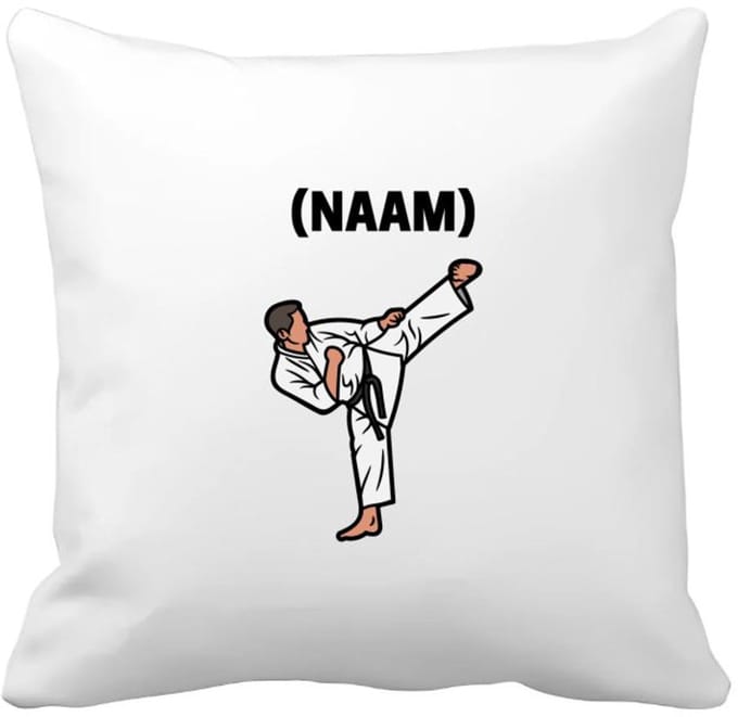 Akyol - karate met eigen naam Kussen hoes - Sport - karateka - sport - 40 bij 40 cm
