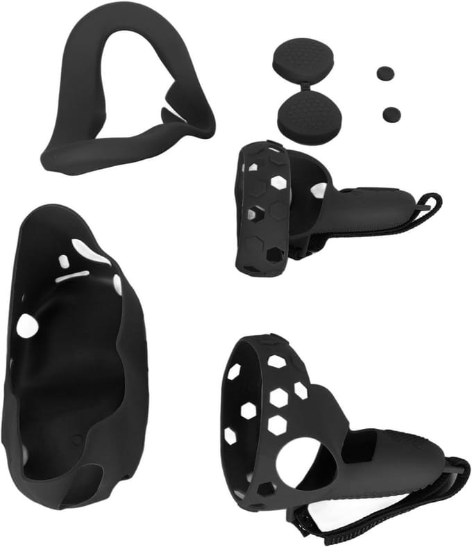 VR Beschermhoes Set - Accessoires VR - VR Gaming - Ademend Ontwerp - 5-delig - Zwart