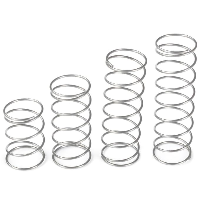 Dailygoods - Set van 10 Mini Roestvrijstalen Compressieveren 1 x 5 x 20 mm