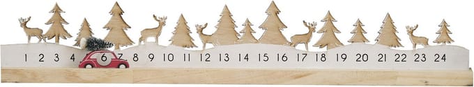 Ginger Ray - Ginger Ray - Adventskalender Kerstsfeer met verplaatsbare auto - 10 x 64 cm