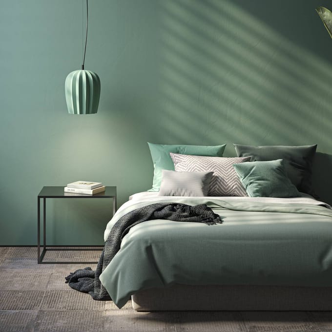 Karman hanglamp Sahara, saliegroen, Ø 29 cm, keramiek E27
