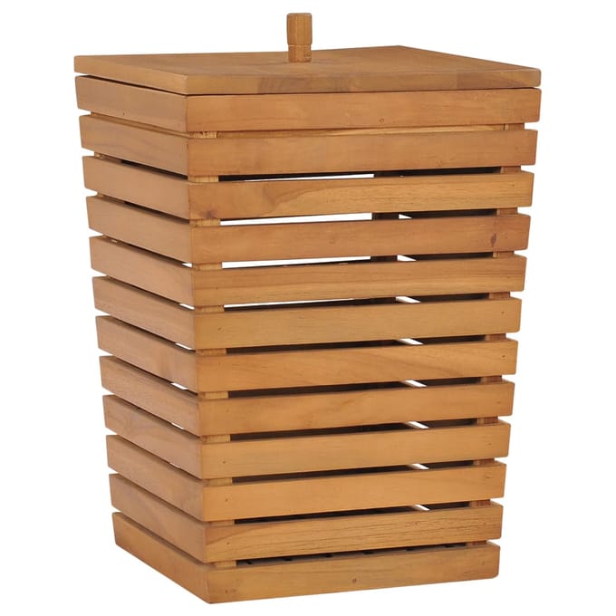 vidaXL - Wasmand - 30x30x45 - cm - massief - teakhout