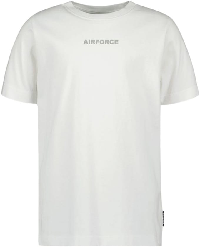Airforce Wording/Logo Casual T-shirt jongens Wit 152