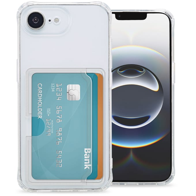 imoshion Softcase Backcover met pasjeshouder voor de Apple iPhone 17e / 16e - Transparant