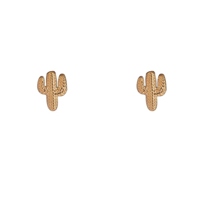 Go Dutch Label Oorknoppen Cactus Stud Goudkleurig