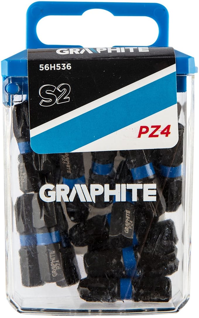 GRAPHITE - Udarbit PZ4 - 25 mm - Staal S2 - 20 stuks