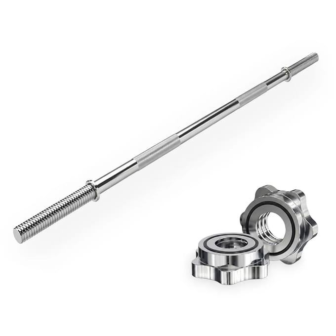 VirtuFit Halterstang - Barbell - Schroefsluiting - Fitness bar - Krachttraining - 120 cm - 30 mm