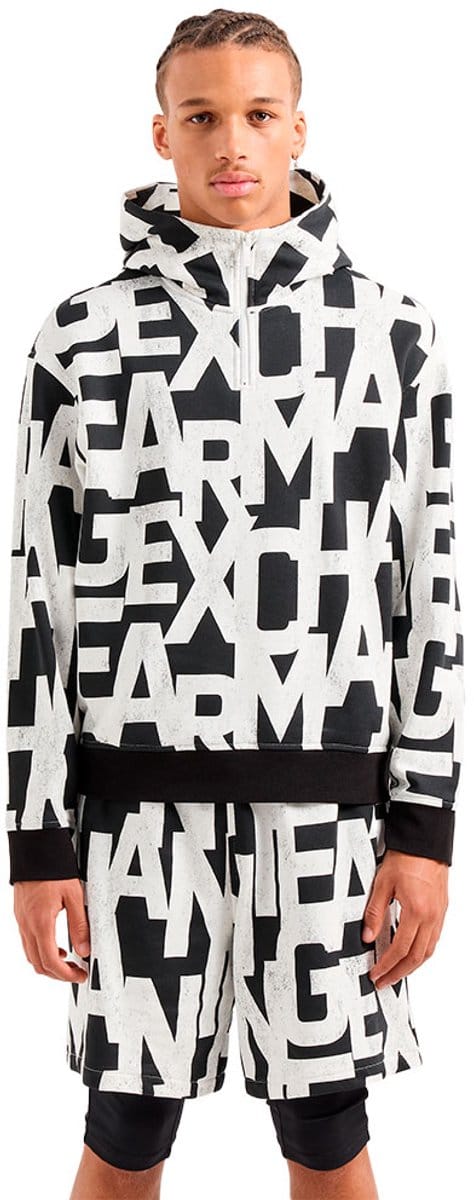 Armani Exchange 6dzmlb-zj4xz Sweatshirt Wit,Zwart XS Man