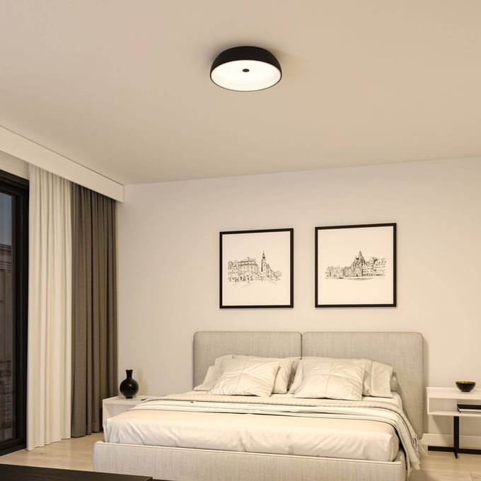 LED-plafondlamp 3-Step-Dim Jaron 2700K 1900lm 230V 26,5W dimbaar Zwart mat