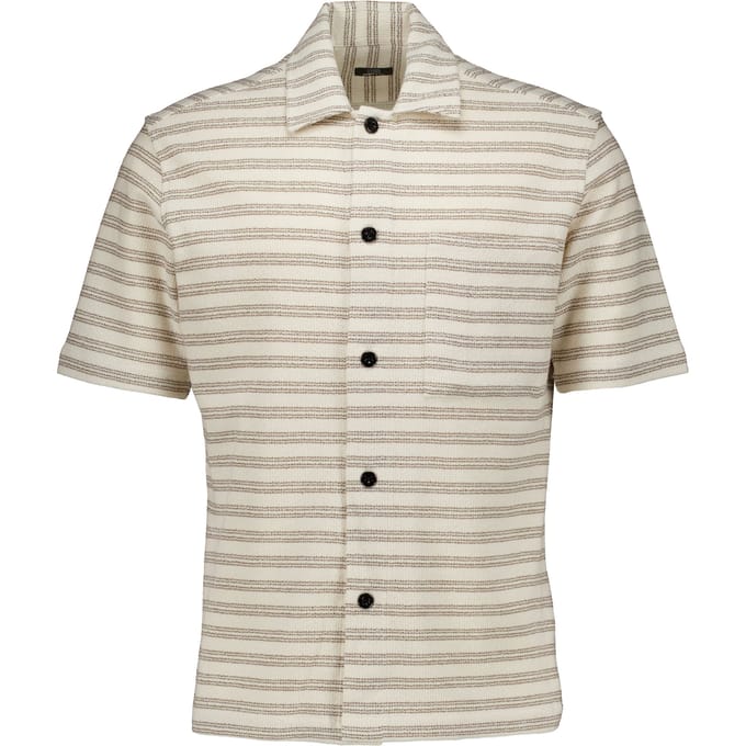 Genti S4294-1868 Korte Mouw Overhemden Beige S4294-1868