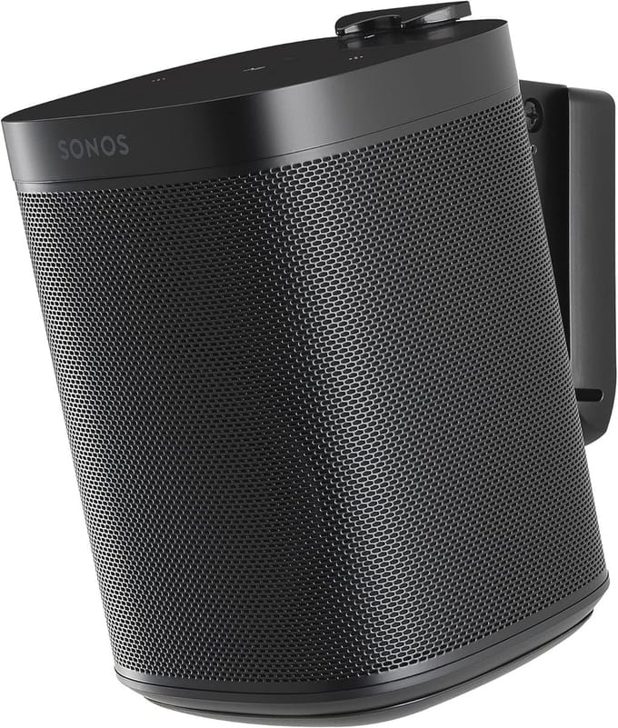 Set van 2 Zwarte Muursteunen voor Sonos One, One SL en Play:1 Luidsprekers