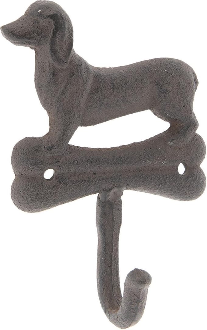 Clayre & Eef Wandhaak 10x4x15 cm Bruin Metaal Hond