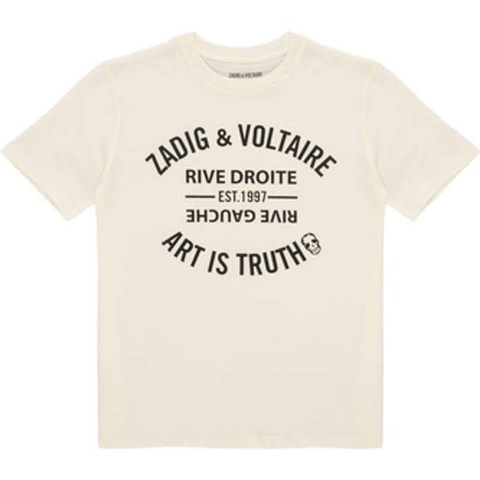 Zadig & Voltaire - Short Sleeve T-Shirt logo - Beige - Maat 140
