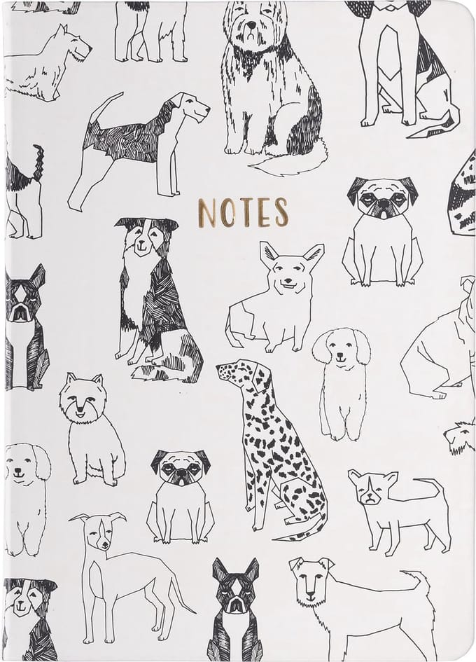 Eccolo notitieboek - Outlined Dogs - lijn - ca.15x20cm - EC-D456D