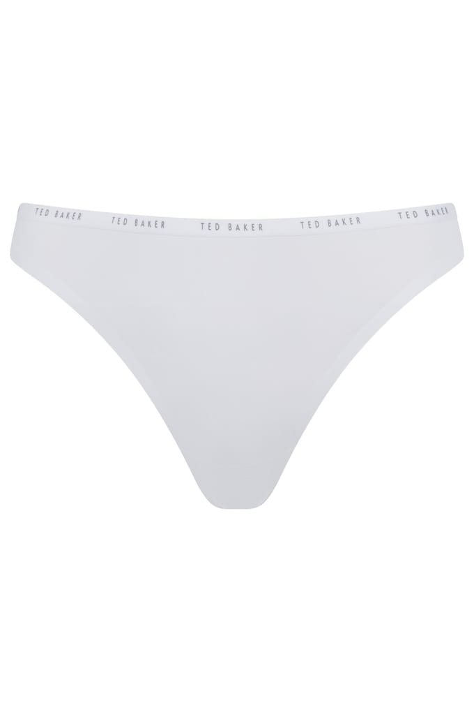 Ted Baker Indie 3pk Embossed Thong No Show White/black/cream Maat: M | Slipjes Outlet | Dames | Wit