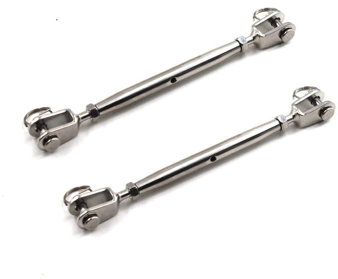 RVS Spanner Gesp met Gesloten Lichaam - Set van 2 voor Touw en Kabelbevestiging