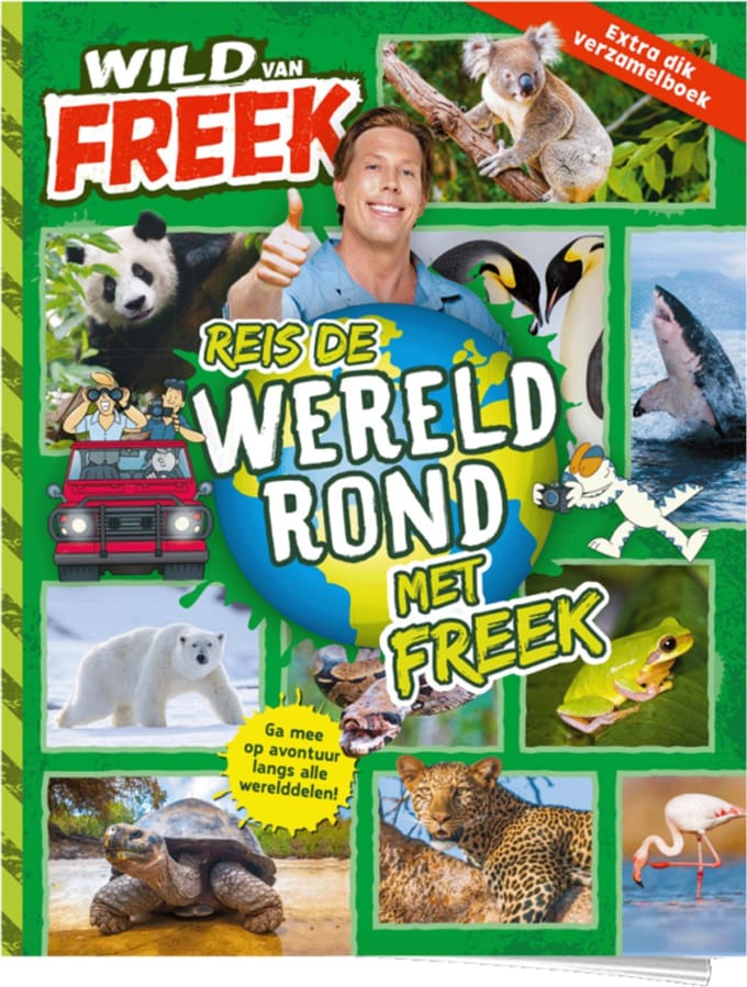 Freek Vonk - Wild van Freek - Reis de wereld rond met Freek - Extra dik: 130 pagina's