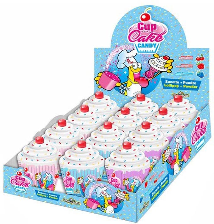 Cupcake - Dip + Lick Cupcake Kindersnoep Zure Snoeppoeder
