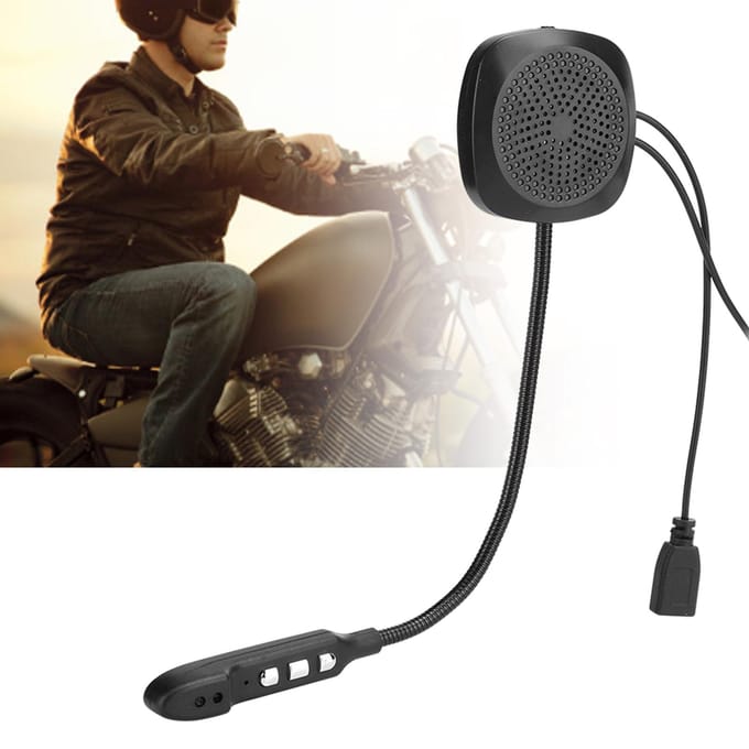 Bluetooth 5.0 Motorhelm Headset Stereo Handsfree Bellen Koptelefoon met Microfoon black