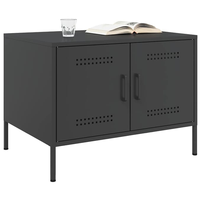 vidaXL - Salontafel - 68x50x50,5 - cm - staal - zwart