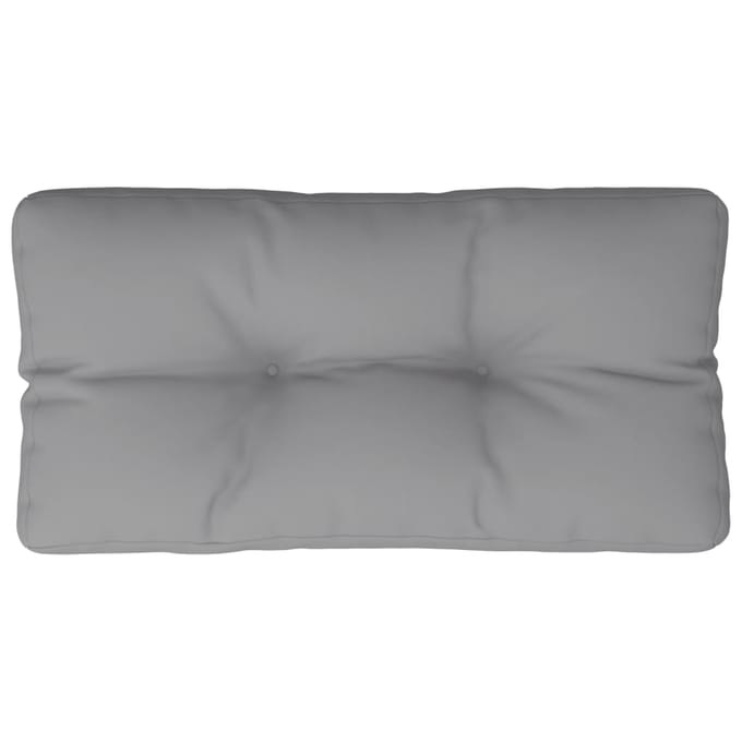 vidaXL - Palletkussen - 80x40x12 - cm - stof - grijs