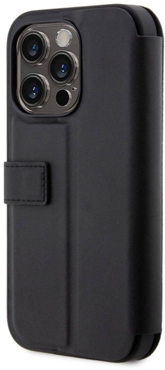 iPhone 14 Pro Bookcase hoesje - BMW - Effen Zwart - Leer