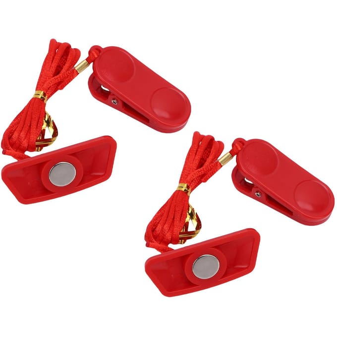 2 stuks Loopband Sleutel Geschikt voor GTS7 M8 M9 9600 Loopband Magneet Veiligheidssleutel Magnetische Noodstop Trapezoïde 2,0x0,9 inch red