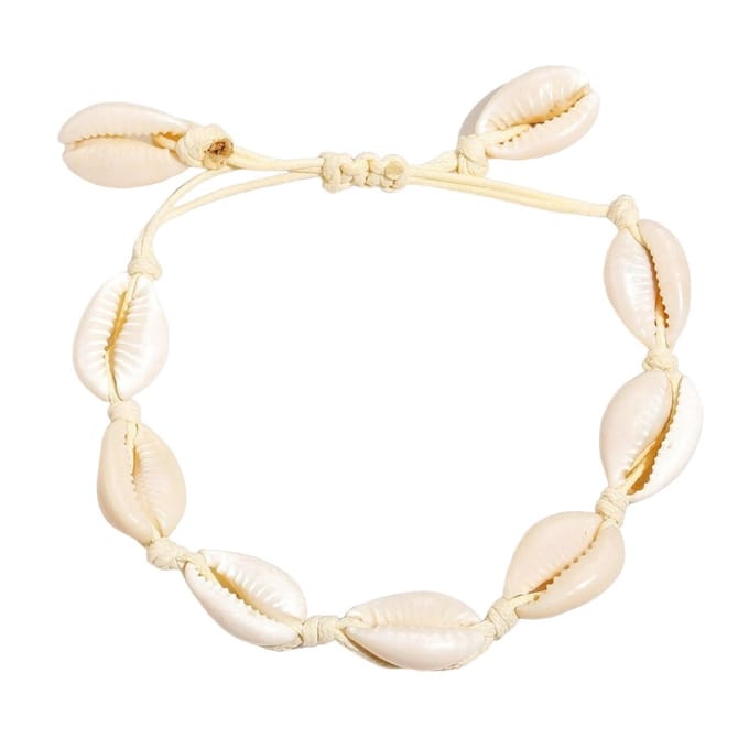 Fako Bijoux® - Schelpjes Armband - Schelpen - Wit