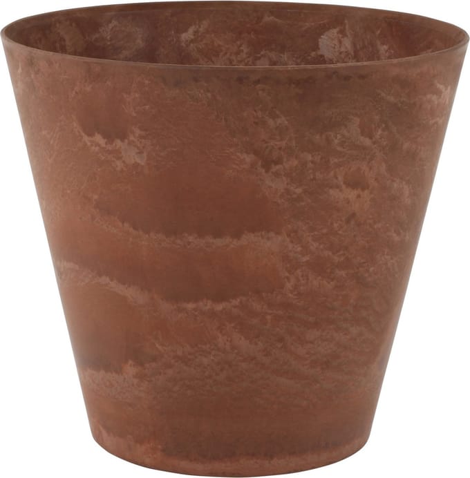 Ter Steege Plantenpot/bloempot - natuursteen look terra - D22 x H20 cm