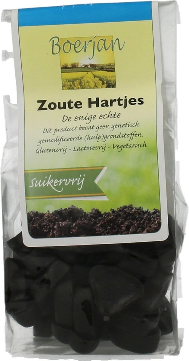 Boerjan Zoute Hartjes Suikervrij - 110 gr
