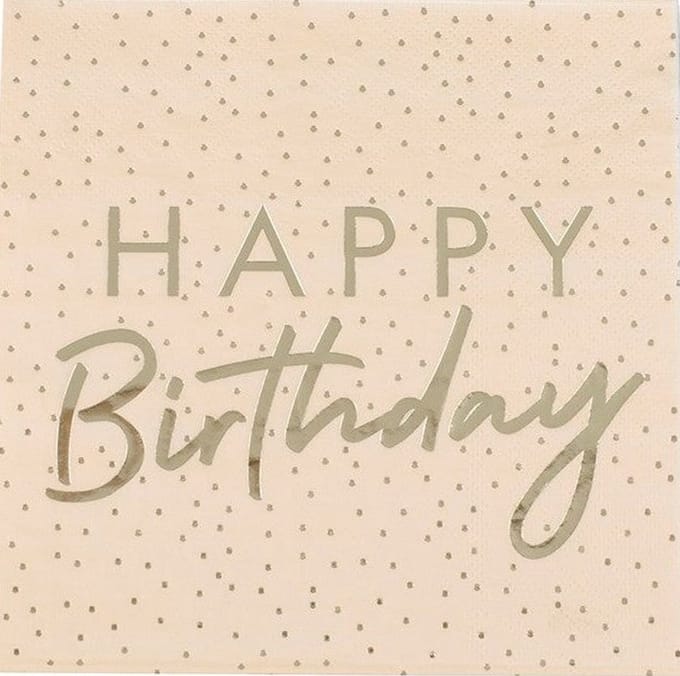 Ginger Ray - Servetten - Mix it Up - Happy Birthday (16 stuks)
