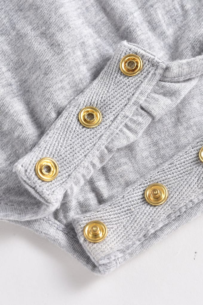 Louise Misha Bodysuit Ammaroli Light Grey Taglia: 3M | Body per Neonato Outlet | kids | Grigio