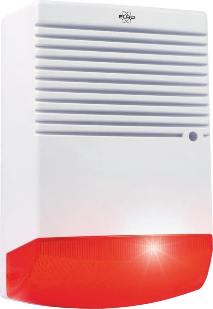 ELRO ADS1F - Dummy Alarmsirene - met Knipperend LED Licht - Weerbestendig - Wit