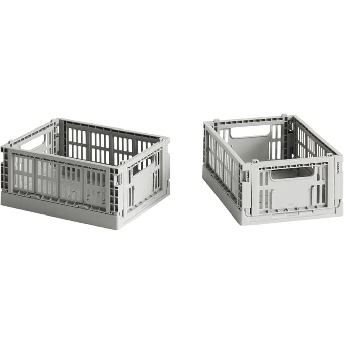 HAY Colour Crate Mini set van 2 - lichtgrijs