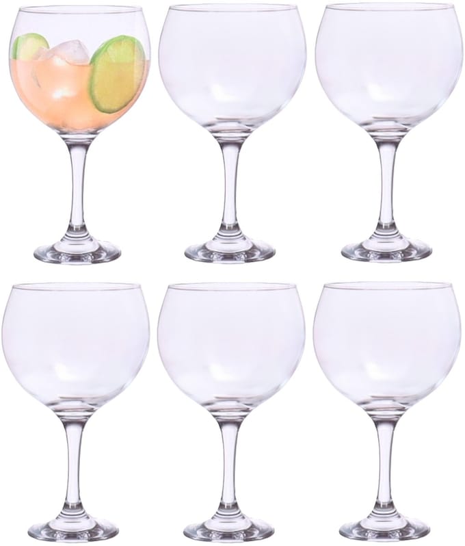 Alessandro Gin/tonic Cockailglazen - 6x stuks - glas - 600 ml - H20 cm