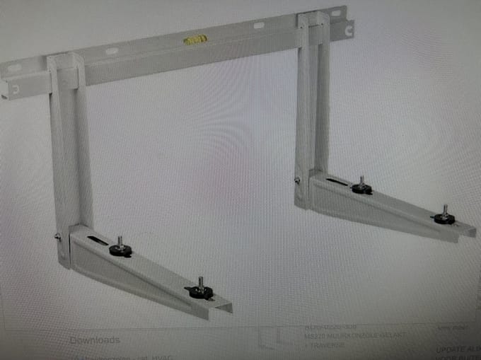 Rodigas wandbeugel MS257 wit 550x375x800mm