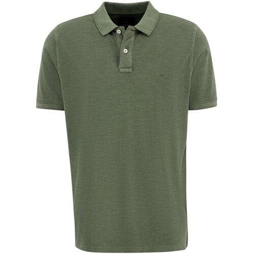 Fynch-Hatton Polo Garment Dyed Slubyarn Cotton Dusty Olive / male