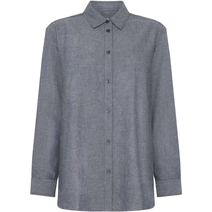 Flanellen blouse met lange mouwen dames KnowledgeCotton Apparel Organic GOTS